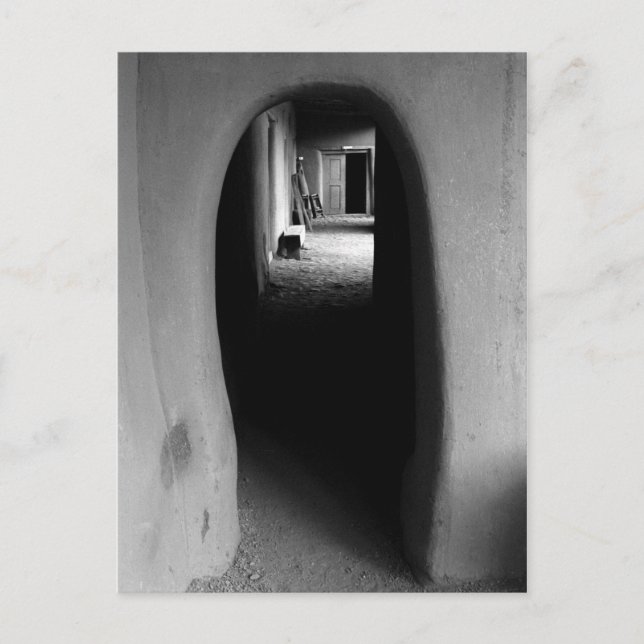 Postal Arquitectura de las puertas de Adobe Foto en blanc (Anverso)