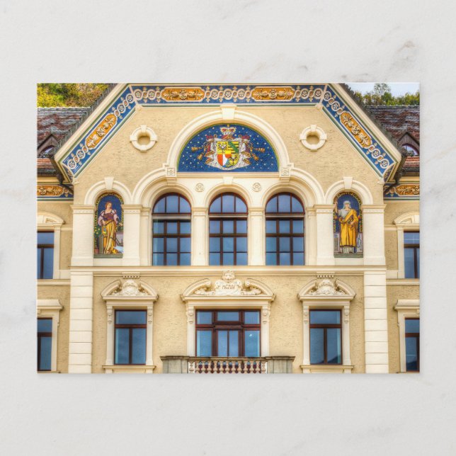 Postal Arquitectura de Liechtenstein (Anverso)