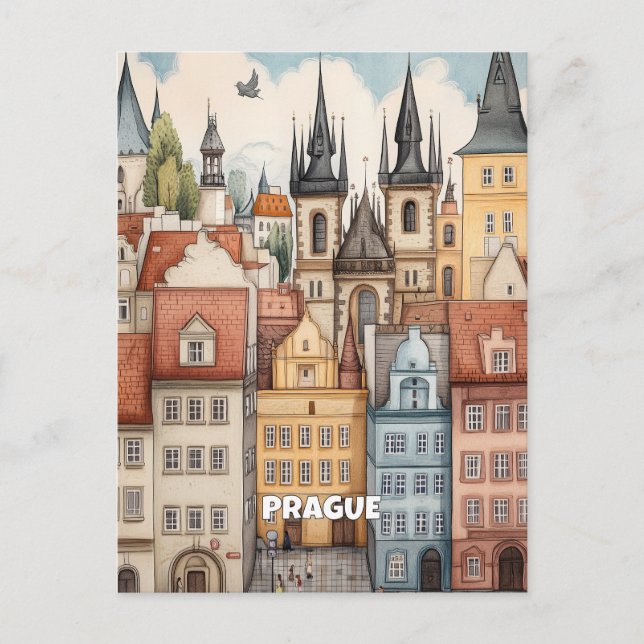 Postal Arquitectura de Praga (Anverso)