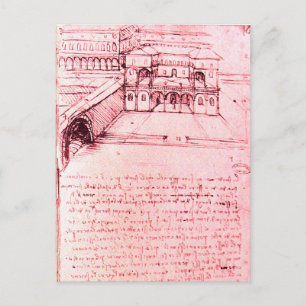 Postal ARQUITECTURA DE RENACIMIENTO ,PROYECTO VILLE ,rosa