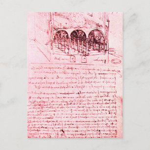 Postal ARQUITECTURA DE RENACIMIENTO ,rosa