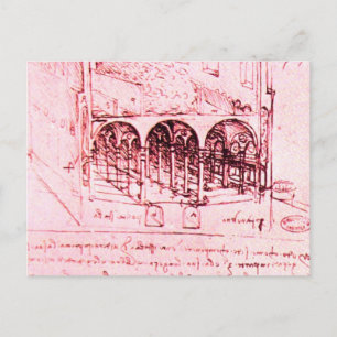 Postal ARQUITECTURA DE RENACIMIENTO ,rosa