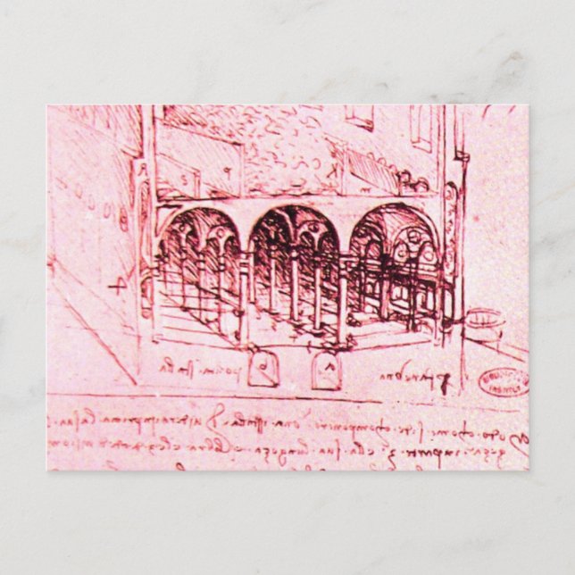 Postal ARQUITECTURA DE RENACIMIENTO ,rosa (Anverso)