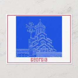 Postal Arquitectura de Sameba en Tiflis Georgia Cityscape