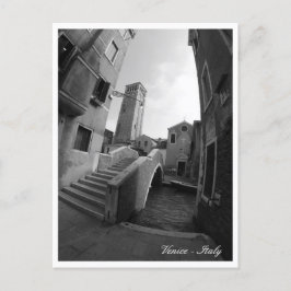 Postal Arquitectura de Venecia, puentes y iglesias, Itali