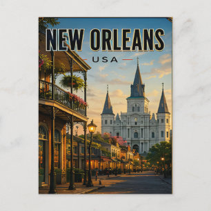 Postal Arquitectura del Barrio Francés de Nueva Orleans L