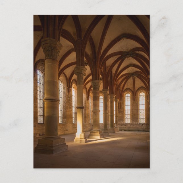 Postal Arquitectura del claustro de Abby | Alemania (Anverso)