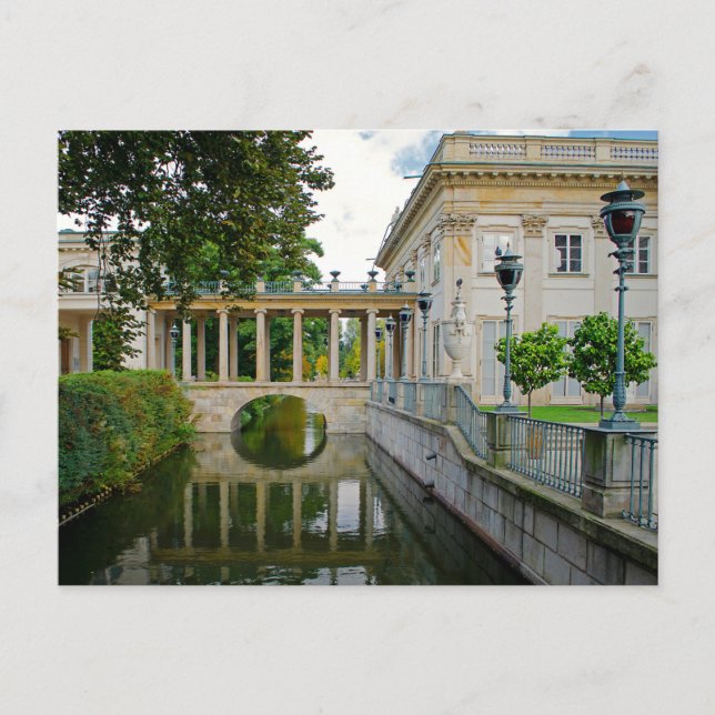 Postal Arquitectura del Palacio Lazienki Varsovia (Anverso)