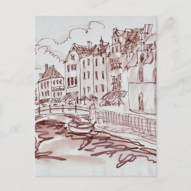 Postal Arquitectura flamenca | Gante, Bélgica (Anverso)