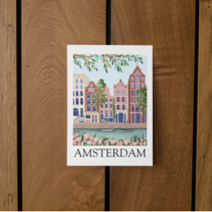 Postal Arquitectura Floral Vintage Amsterdam Países Bajos