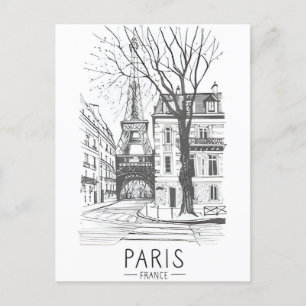 Postal Arquitectura francesa de la torre eiffel de París