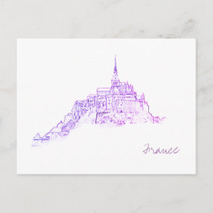 Postal Arquitectura francesa Le Mont Saint Michel