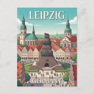 Postal Arquitectura Histórica de Leipzig Alemania Viajes