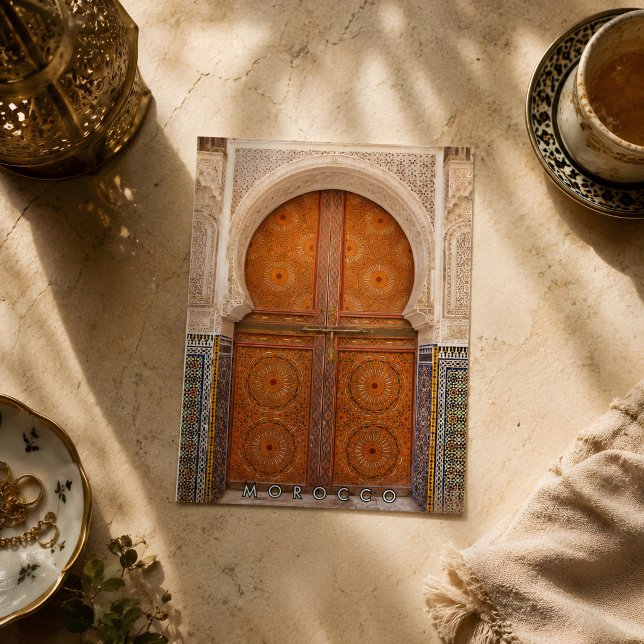 Postal Arquitectura marroquí de Marrakech colorida (Marrakech Morocco's postcard. )