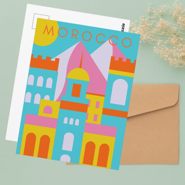 Postal Arquitectura marroquí de Medina Marrakech (Subido por el creador)