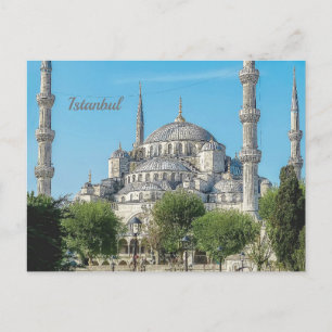 Postal Arquitectura Mezquita Azul Estambul Turquía Vista 