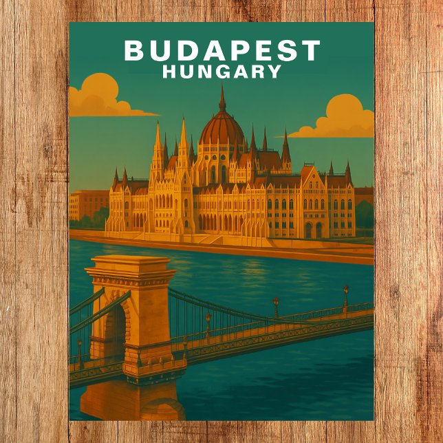 Postal Arquitectura ribereña de Budapest, Hungría, Viajes (Budapest, Hungary Riverside Architecture Travel Postcard)