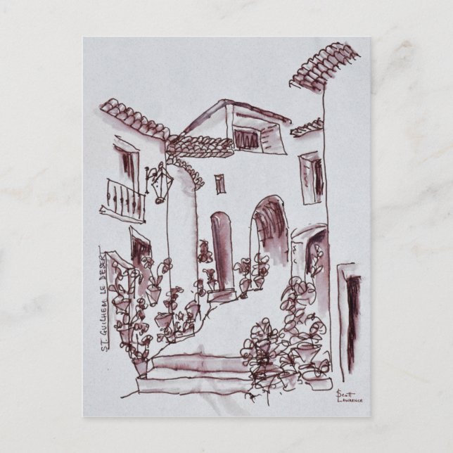 Postal Arquitectura | Saint-Guilhem-Le-Desert, Francia (Anverso)