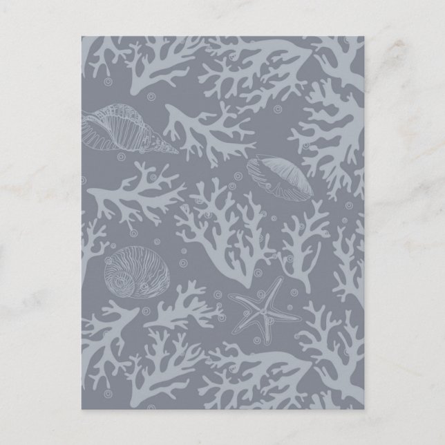 Postal Arrecife de coral de estilo hipster (Anverso)