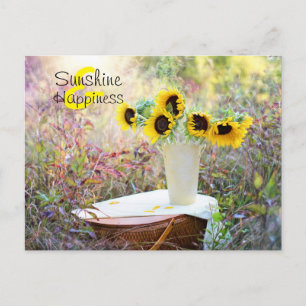 Postal Arreglo de girasoles Sunshine & Happiness