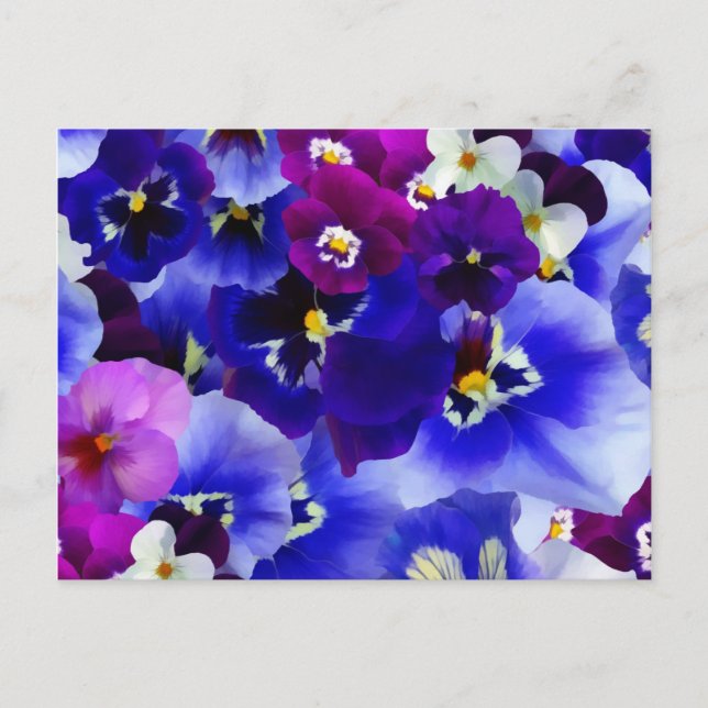Postal Arreglo de las flores azules (Anverso)