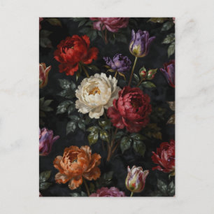 Postal Arreglo floral de tulipanes peonía Moody
