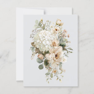 Postal Arreglos de Flores de Marfil Sticker – Floral Eleg