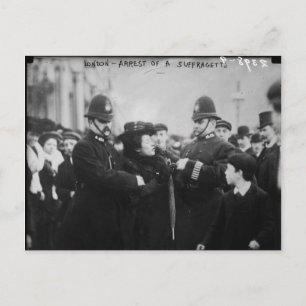 Postal Arresto de una Suffragette en Londres Inglaterra c