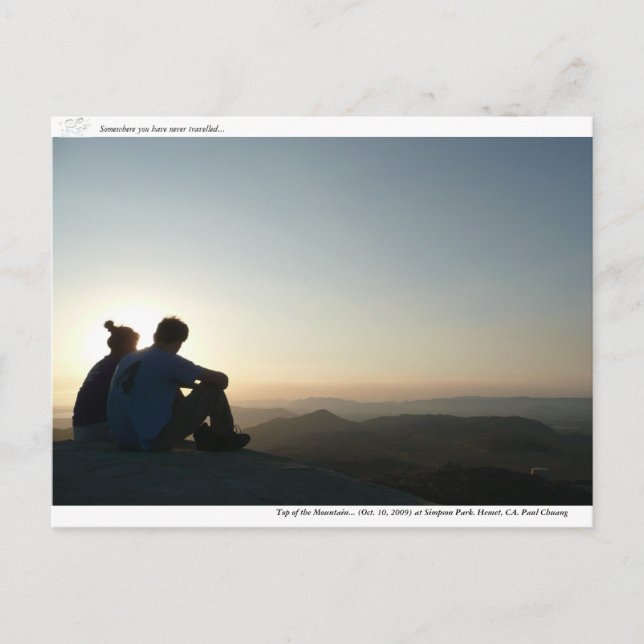 Postal Arriba de la montaña... (Anverso)