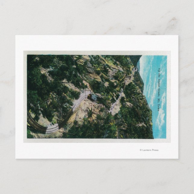 Postal Arriba del Grado Alpino, Monte LoweMt. Lowe, CA (Anverso)