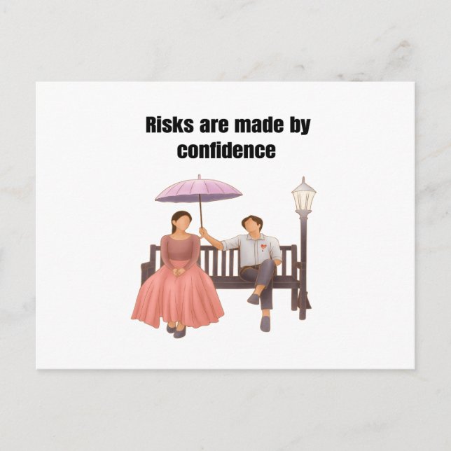 Postal Arriesgan a las parejas románticas (Anverso)