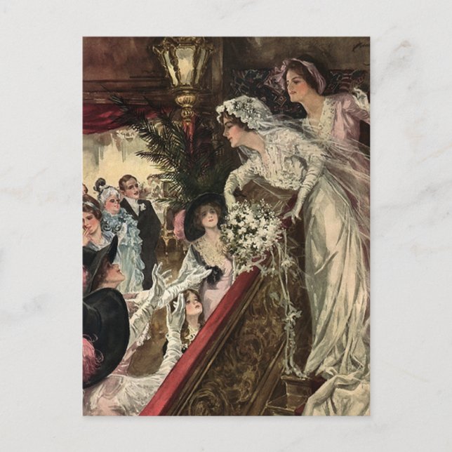 Postal Arrojando el Bouquet (Anverso)