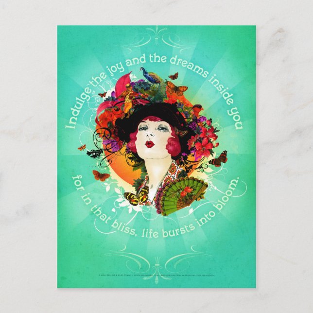 Postal Arrojar a la flor (Anverso)