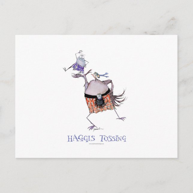Postal arrojar el haggis (Anverso)