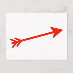 Postal Arrow Red 15deg Los regalos Zazzle del MUSEO