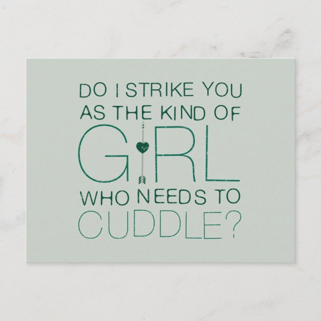 Postal Arrow | The Kind Of Girl Who Needs To Cuddle? (Anverso)
