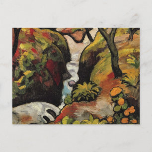 Postal Arroyo del bosque de August Macke Expresionismo vi