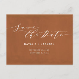 Postal Arroz + boda blanca elegante salven la fecha