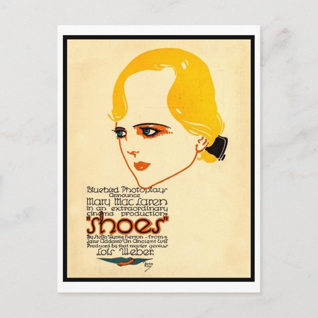 Postal Arroz de Burton para la película "Shoes", 1916 (Anverso)