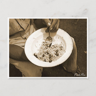Postal Arroz y Frijoles Jíbaro de Puerto Rico 1938 Vintag