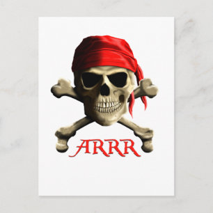 Postal ARRR Habla Como Un Pirata Jolly Roger