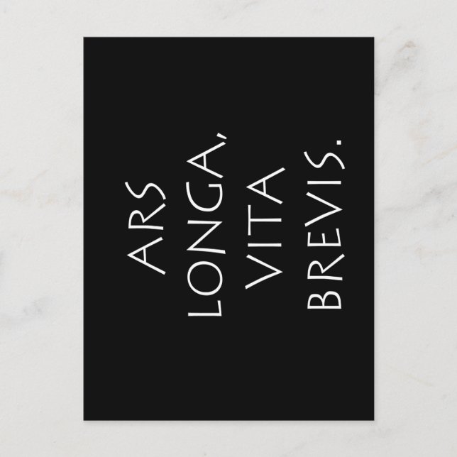 Postal Ars Longa Vita Brevis (Anverso)
