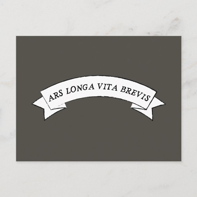 Postal ARS LONGA VITA BREVIS - El arte es largo y la vida (Anverso)