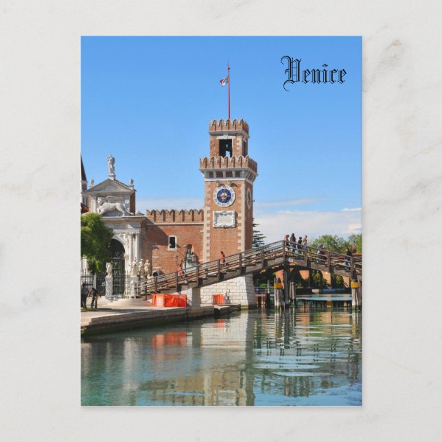 Postal Arsenal en Venecia, Italia (Anverso)