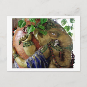 Postal ART101 Ganesha con agua sagrada KALASHA