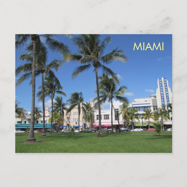 Postal Art Deco 5 de Miami (Anverso)