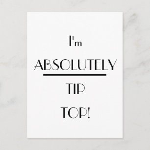 Postal Art Deco Absolutamente Tip Top Typography