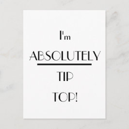 Postal Art Deco Absolutamente Tip Top Typography
