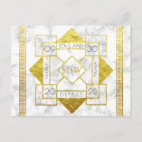 Art Deco Amor y gracias Relieve metalizado dorado