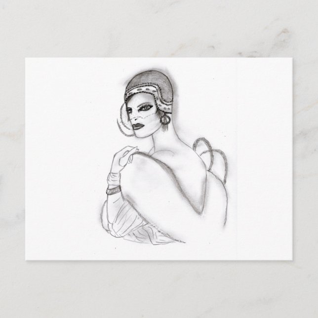 Postal Art Deco Chica 2 (Anverso)